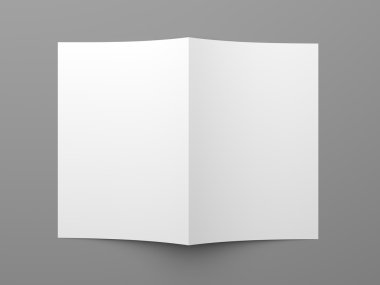 Katlanmış el ilanı, broşür, kartvizit veya broşür boş