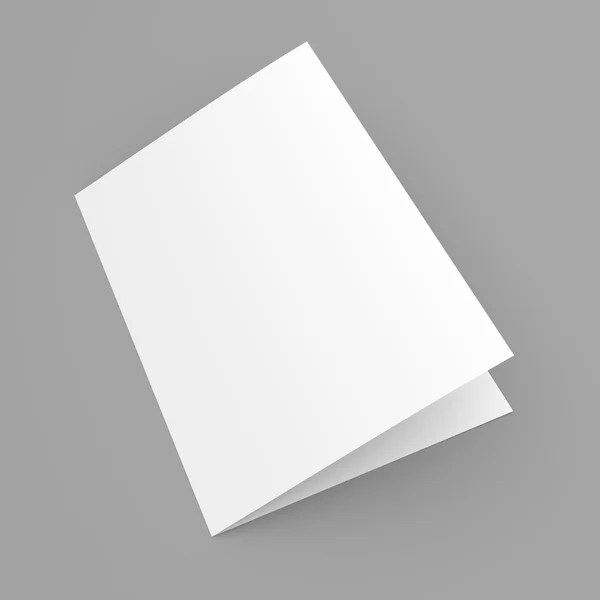 空白の 2 つ折りチラシ、冊子、はがき、名刺やパンフレット — ストック写真