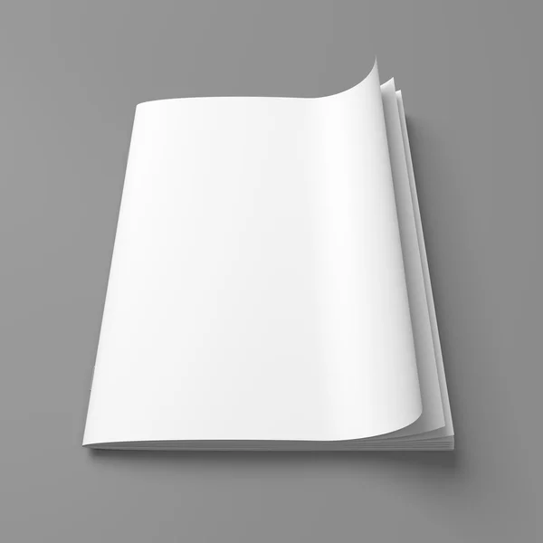 白色封面空杂志空白 — 图库照片