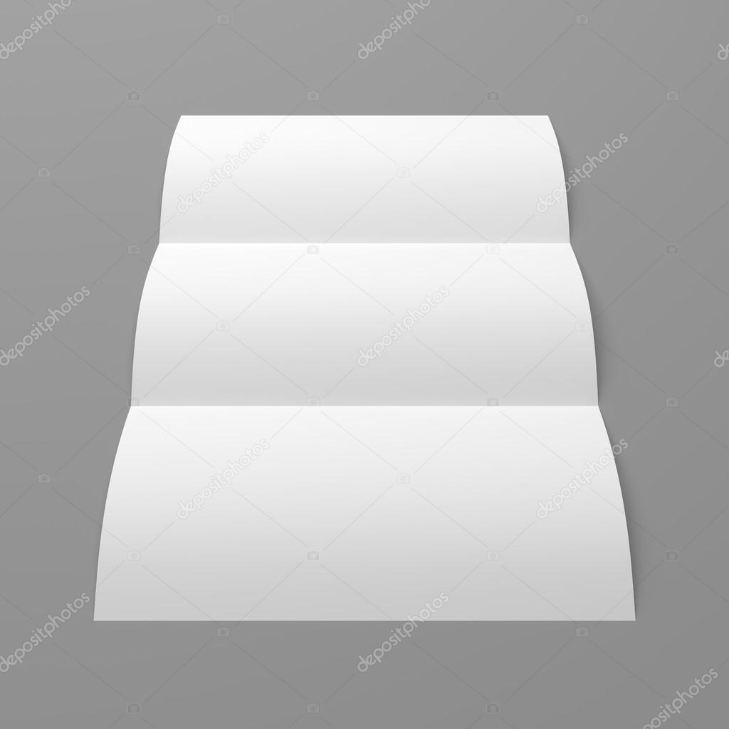 Leaflet blank tri fold white paper brochure