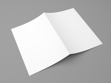 Katlanmış broşür, kitapçık, kartpostal, kartvizit veya broşür boş