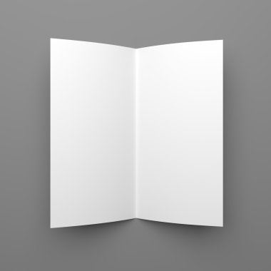Boş katlanmış el ilanı, broşür veya broşür mockup