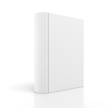 beyaz izole boş kitap kapağı