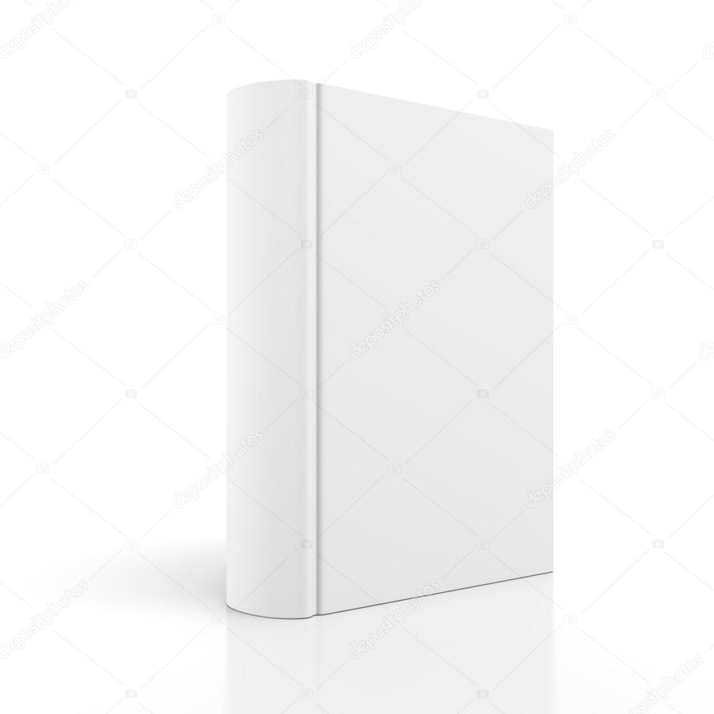 Blank book cover isolated on white