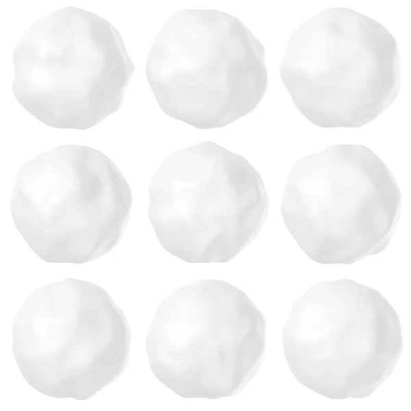 Snowballs or hailstones on white — Stock Photo, Image