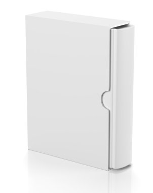 Beyaz karton kutu kapak boş kitap