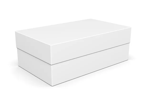 Boîte à chaussures en papier sur blanc — Photo