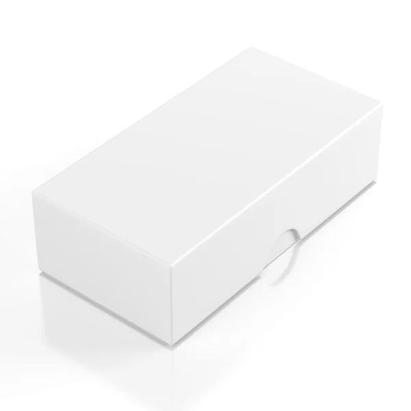 Gesloten doos pakket voor mobiele telefoon op wit — Stockfoto