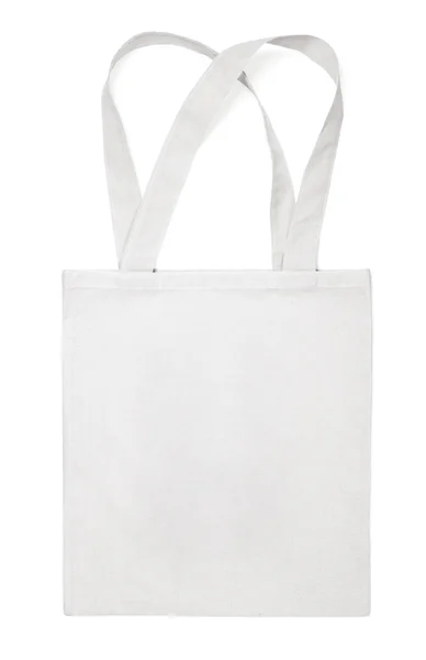 Fabric cotton eco bag on white — Stock Photo, Image