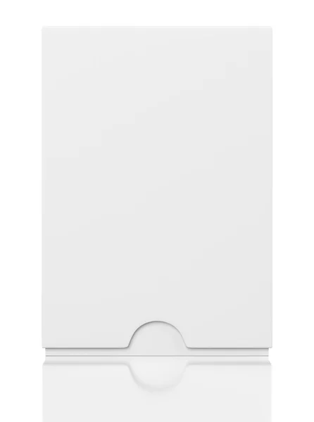 Закрытая коробка с откидной крышкой на белом — стоковое фото