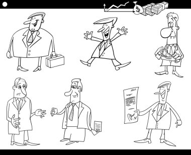 çizgi film işadamları seti