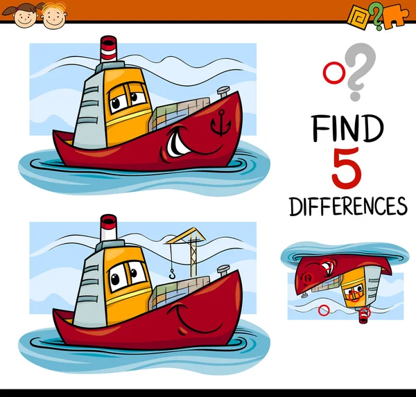 Find the differences task for kids — стоковый вектор