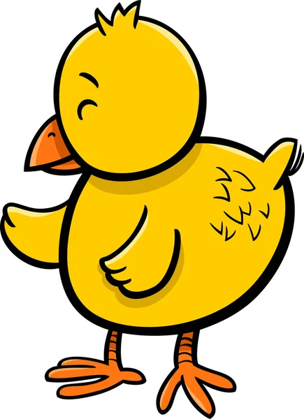 Little chick cartoon character — Stock Vector