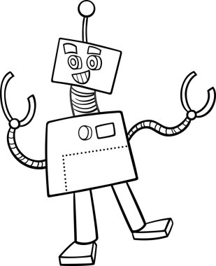 fantezi robot boyama kitabı