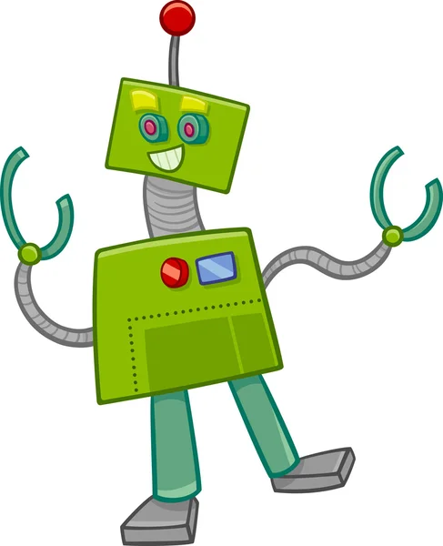 Fantasía robot personaje de dibujos animados — Vector de stock