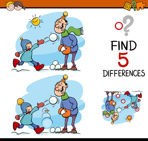 Trouver la tâche des différences — Image vectorielle