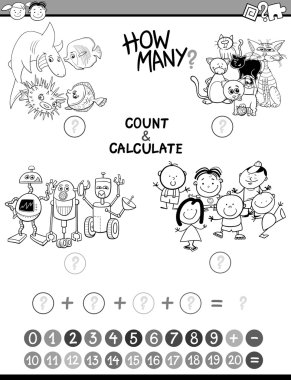 Matematik avtivity boyama kitabı