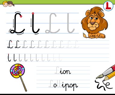 l harfi yazmak için nasıl