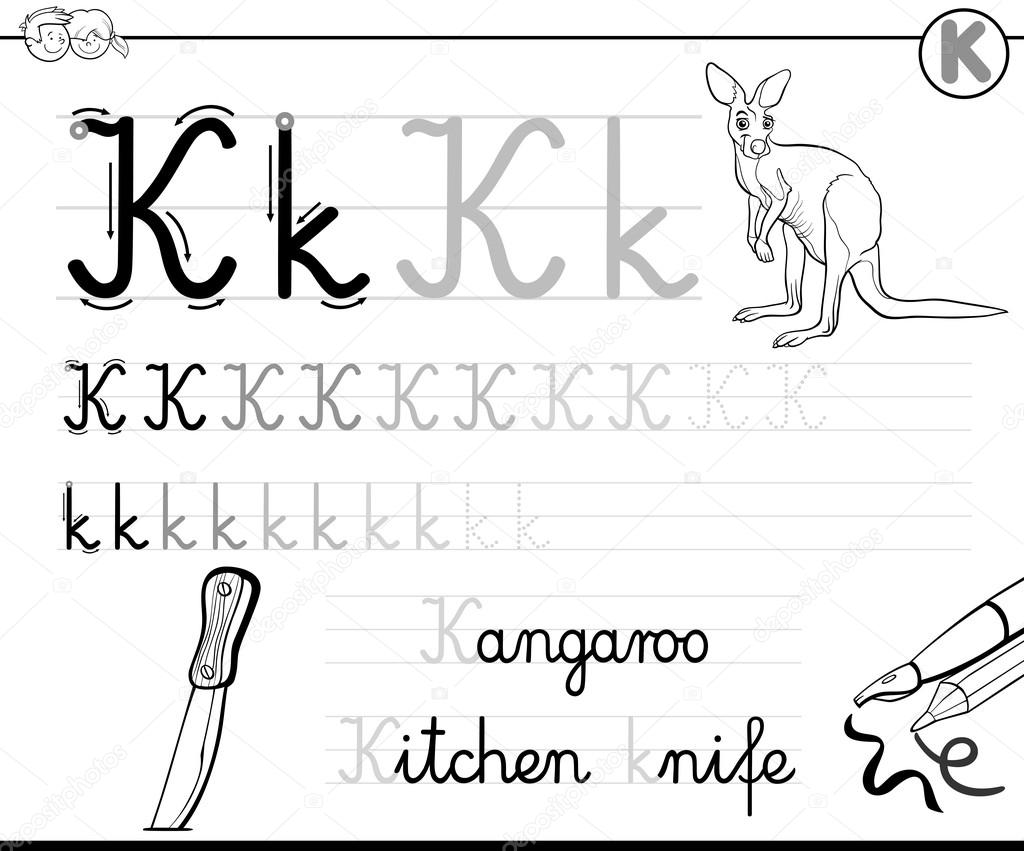 Naucz Się Pisać Literę K Grafika Wektorowa Izakowski 115727378