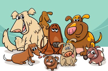 komik köpekler grup çizgi film