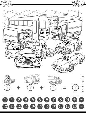 Matematik etkinlik boyama sayfası