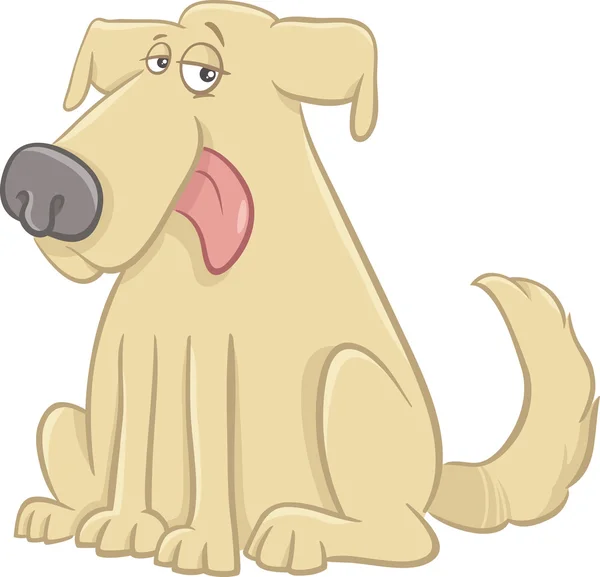 Divertido perro personaje de dibujos animados — Vector de stock
