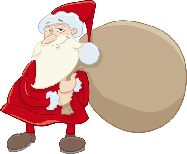 Santa och gåvor tecknad — Stock vektor