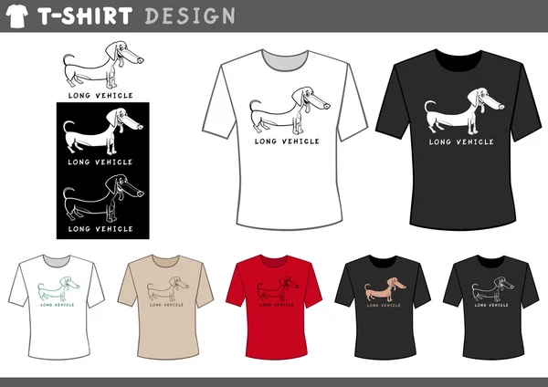 T camisa design com dachshund — Vetor de Stock