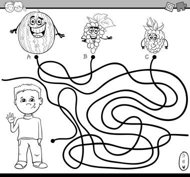 yol labirent etkinlik boyama