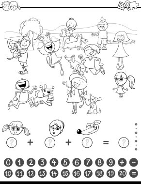 Matematik görev boyama kitabı
