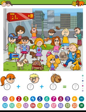 mathematical activity for kids clipart
