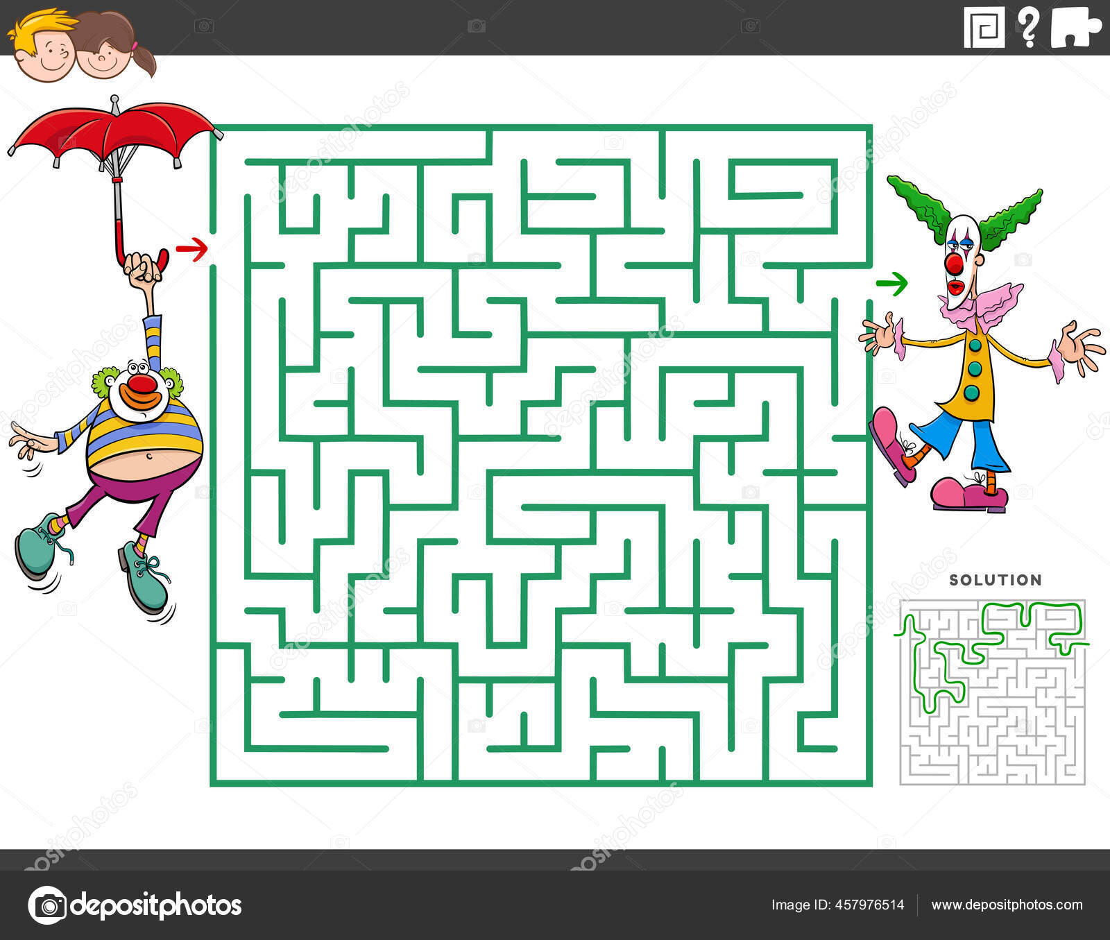 Desenhos Animados Ilustração Jogos Quebra Cabeça Educacional Definido Com  Engraçado imagem vetorial de izakowski© 647452736