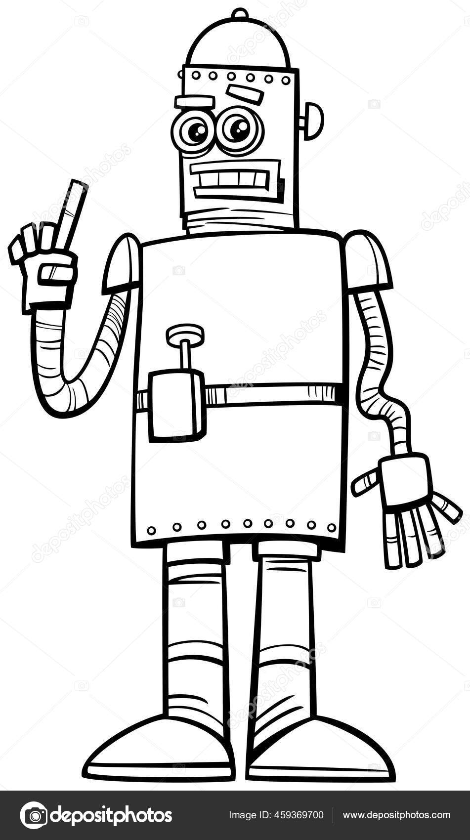 Gambar Robot Kartun Mewarnai