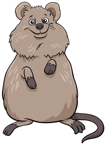 Desenhos Animados Ilustração Quokka Personagem Animal Cômico —  Vetores de Stock