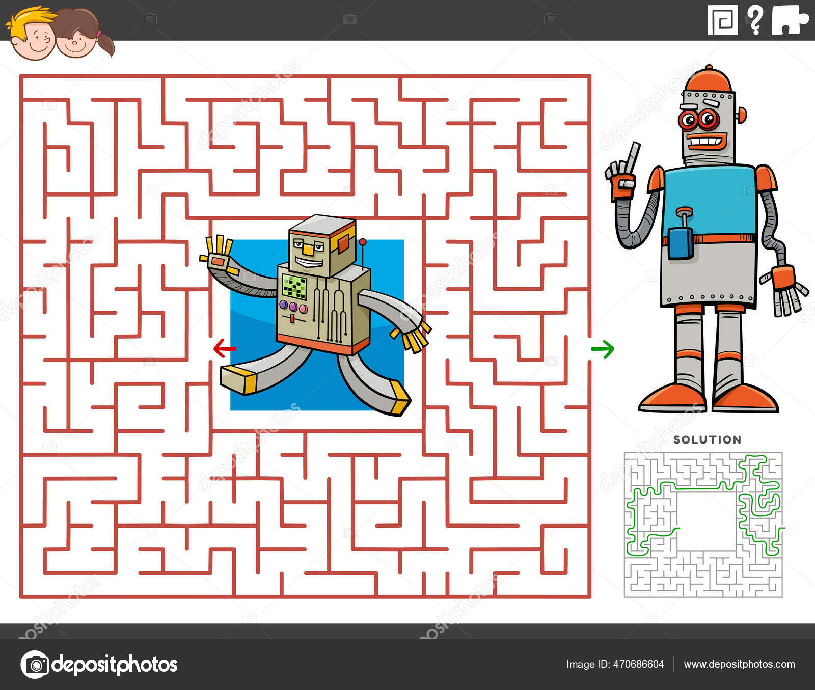 Ilustração dos desenhos animados do jogo de quebra-cabeça para