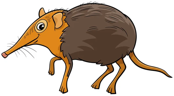 Cartoon Ilustrace Legrační Slon Shrew Komické Zvíře Charakter — Stockový vektor