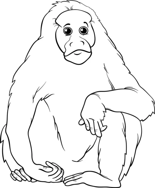 Coloriage de dessin animé animal uakari — Image vectorielle