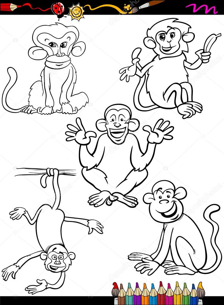 Desenho de um macaco para colorir