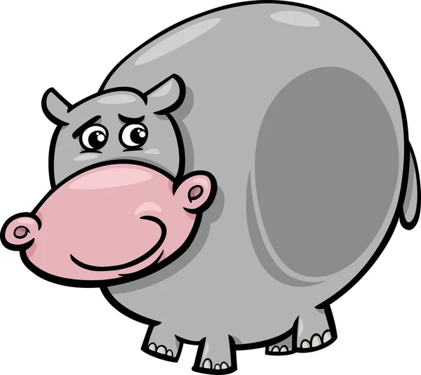 Illustration de dessin animé animal hippopotame — Image vectorielle