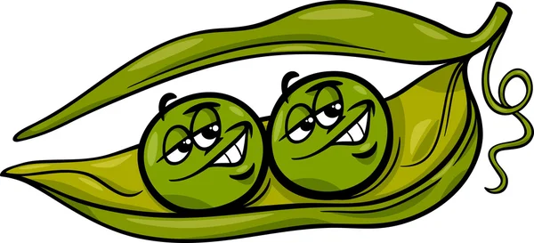 Like two peas in a pod cartoon — Stock Vector