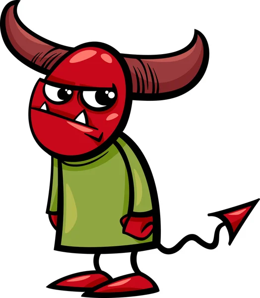 Маленька ілюстрація мультфільму диявола — стоковий вектор