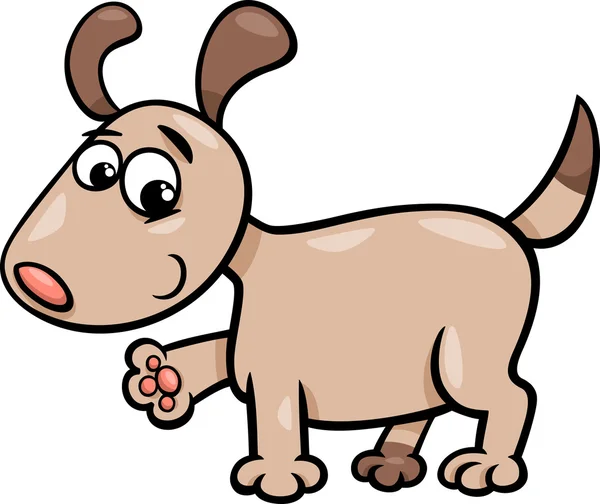 Perro cachorro ilustración de dibujos animados — Vector de stock
