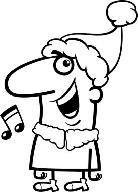 Noel Baba şarkı carol sayfa boyama