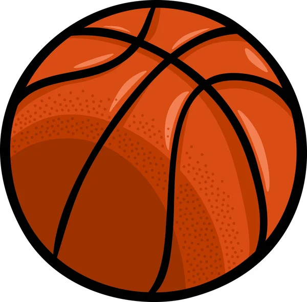 Basketbol topu çizgi film küçük resim — Stok Vektör