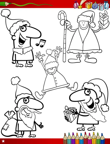 Christmas themes coloring page — Stock Vector