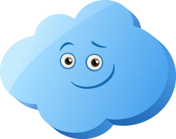 Rolig cloud cartoon illustration — Stock vektor