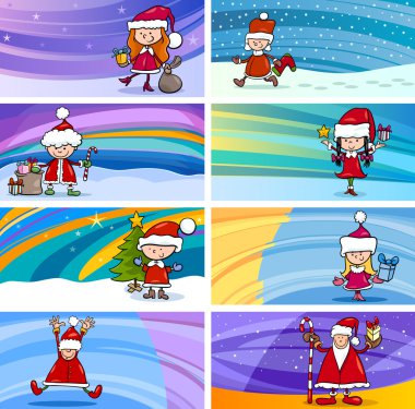 karikatür tebrik kartları çocuklu