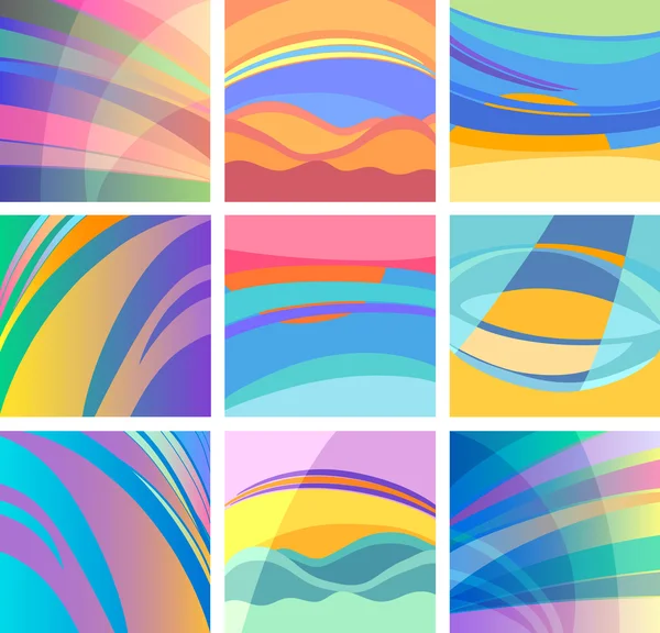 Fondo abstracto pastel diseño conjunto — Vector de stock