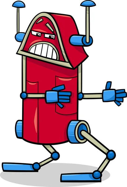 Roboterfigur Cartoon-Illustration — Stockvektor