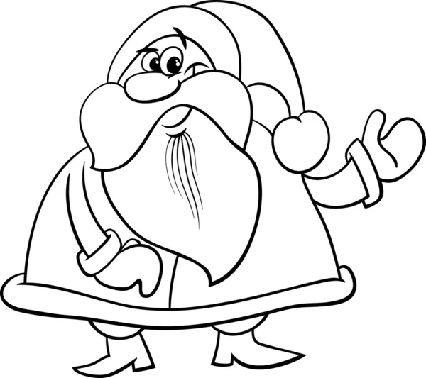 Santa Claus Cartoon Malbuch — Stockvektor